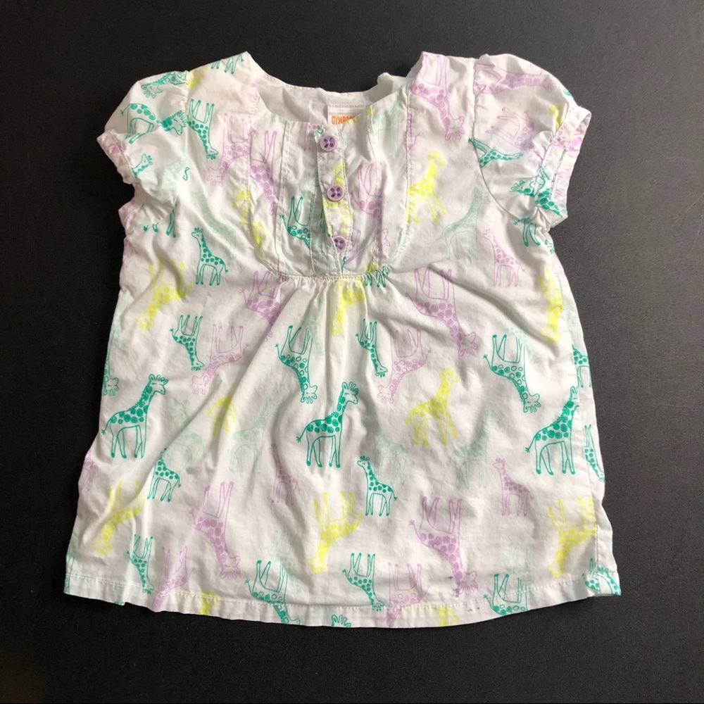 Gymboree White Giraffe Top Size 3T